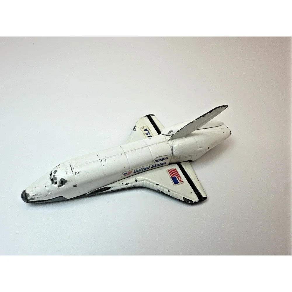 Vintage Ertl NASA Space Shuttle Die Cast Metal Toy USA White Orbiter 3 Inch